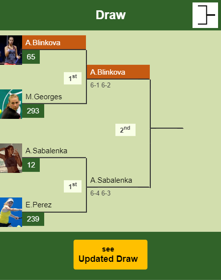 Anna Blinkova Draw info