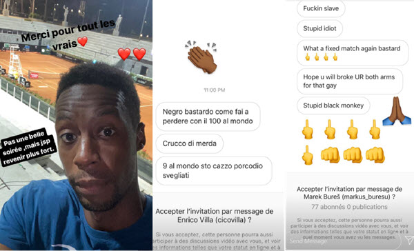Monfils is horribly insulted after losing in the 1st round while his girlfriend Svitolina is about to play the 3rd round in Rome Racist Remarks Vs Monfils