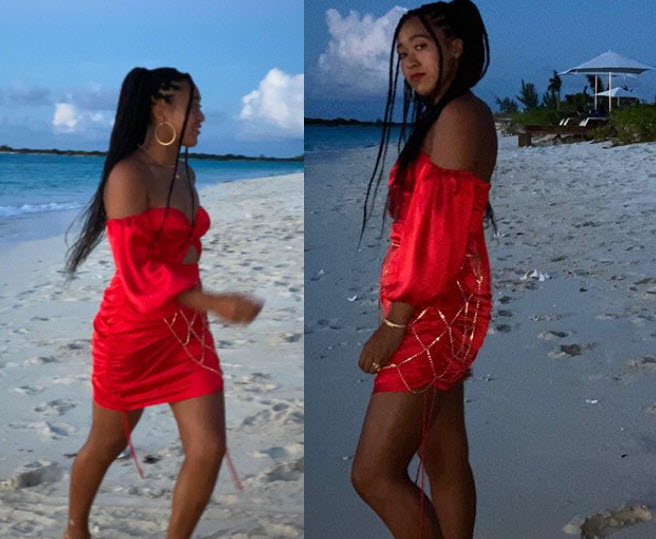 Naomi Osaka posts beautiful pictures in red on the beach ...