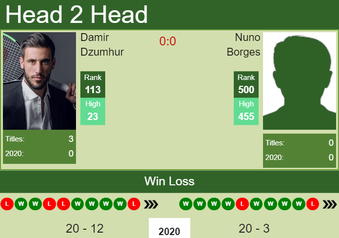 Prediction And Head To Head Damir Dzumhur Vs. Nuno Borges R1hjfkmwku Prediction and head to head Damir Dzumhur vs. Nuno Borges