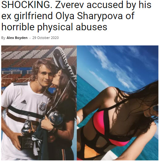 Sascha Zverev Olya Sharypova