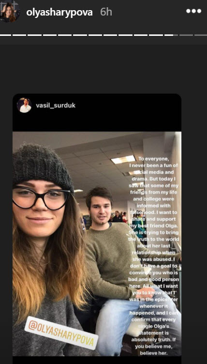 Vasil Surduk On Olya Sharypova Abused By Zverev