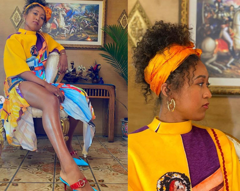 Naomi Osaka Dressed With Haitian Outfit