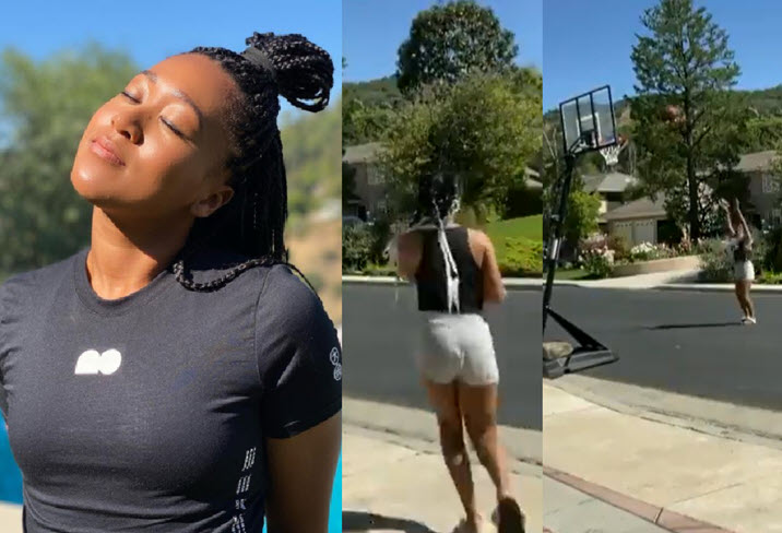 Naomi Osaka Playing Basketball Naomi Osaka Playing Basketball