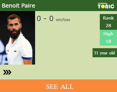 Benoit Paire Stats info