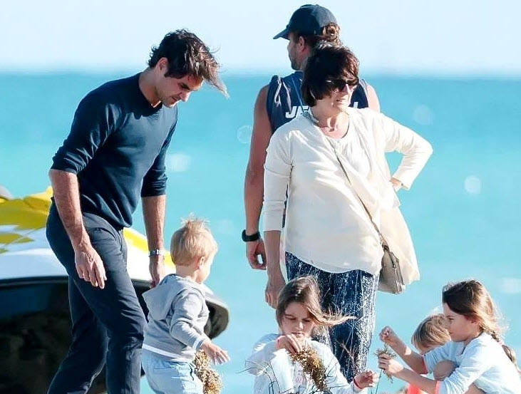 Federer With His Children