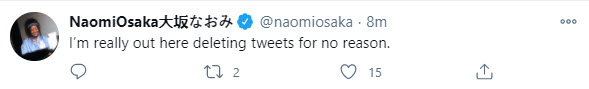 Naomi Osaka Deleting Tweets