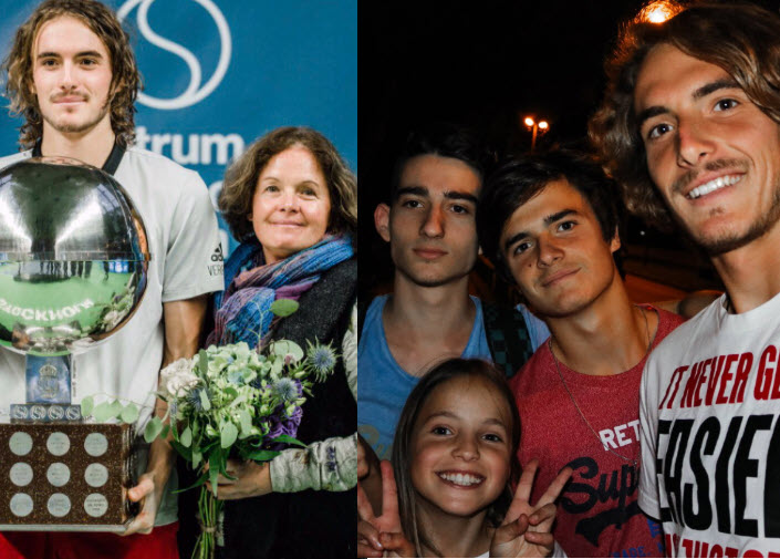 Stefanos Tsitsipas With Mother And Family Stefanos Tsitsipas With Mother And Family
