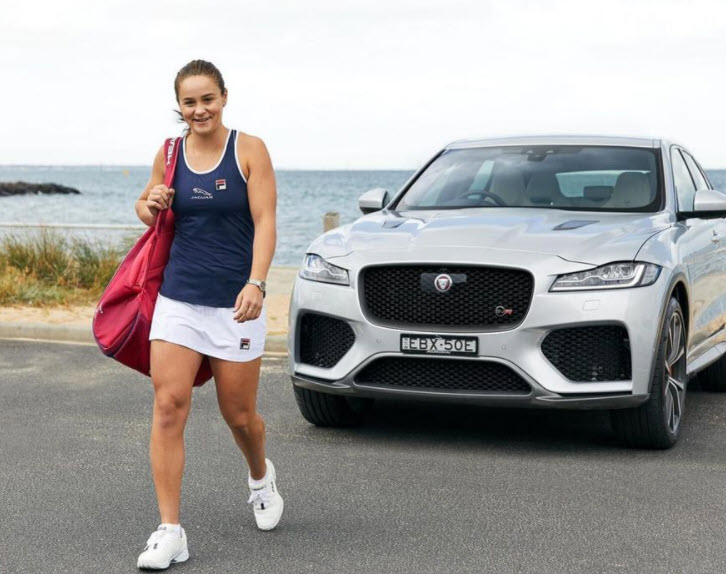 Ashleigh Barty Promoting Jaguar