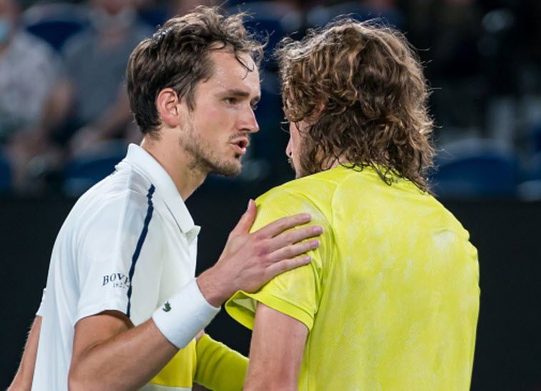 Daniil Medvedev And Stefanos Tsitsipas Daniil Medvedev And Stefanos Tsitsipas