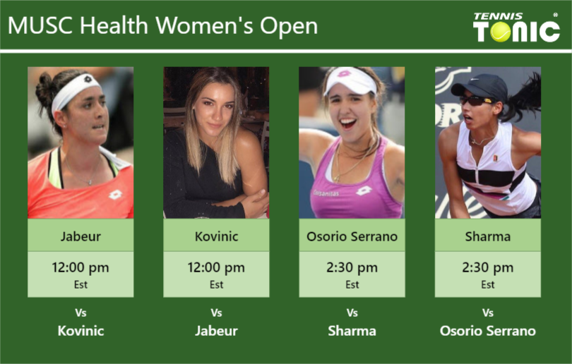 Ons Jabeur Danka Kovinic Maria Camila Osorio Serrano Astra Sharma Stats Info Knkymeokdt Ons Jabeur-Danka Kovinic-Maria Camila Osorio Serrano-Astra Sharma Stats info