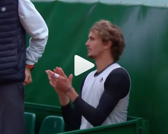 Sascha Zverev Applauding Himself In The Stands