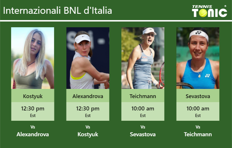 Marta Kostyuk Ekaterina Alexandrova Jil Teichmann Anastasija Sevastova Stats Info Ubrvzlmel8 Marta Kostyuk-Ekaterina Alexandrova-Jil Teichmann-Anastasija Sevastova Stats info