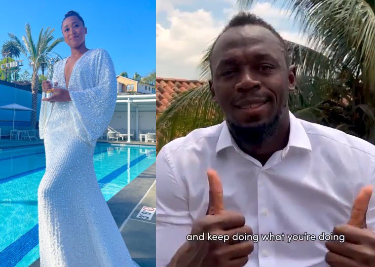 Naomi Osaka Usain Bolt