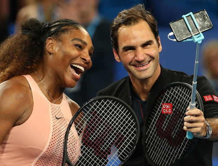 Serena Williams professes her love for Roger Federer in Parma Serena Wililams