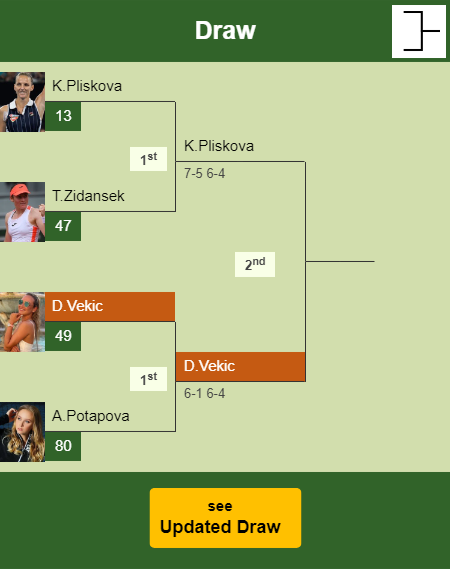 Donna Vekic Draw info