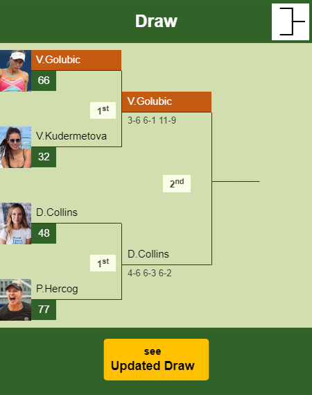 Viktorija Golubic Draw info