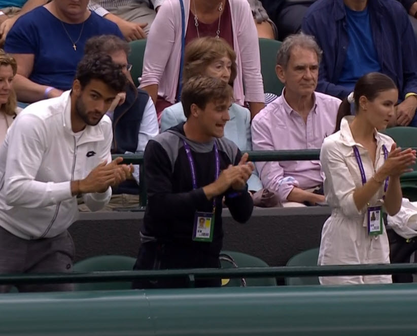 Berrettini At The Match Of His Girlfriend Ajla