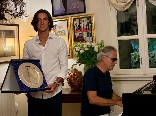 Lorenzo Musetti And Andrea Bocelli