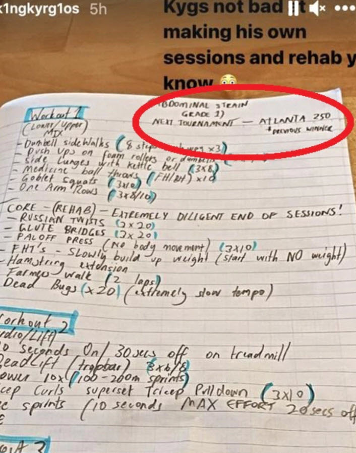 Nick Kyrgios Training