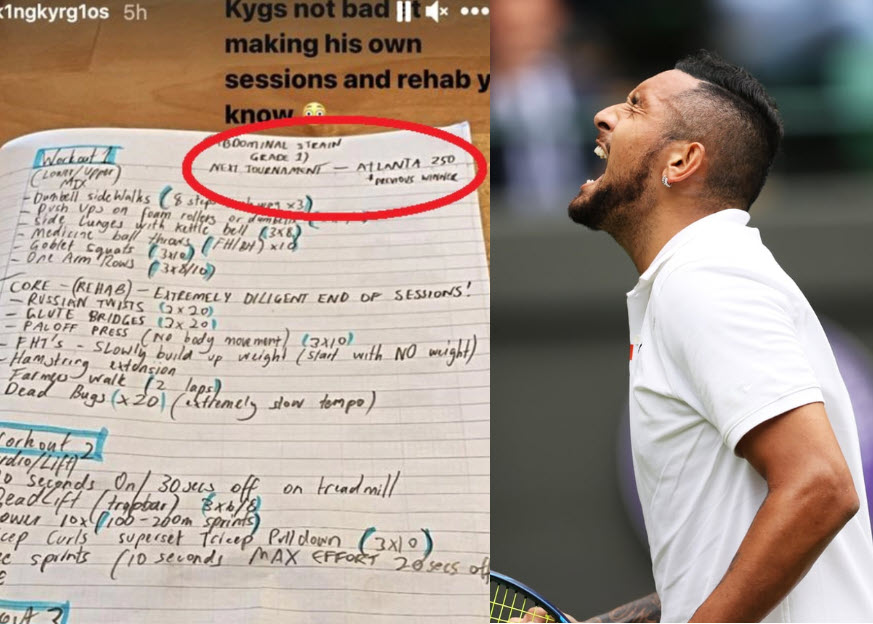 Nick Kyrgios Training
