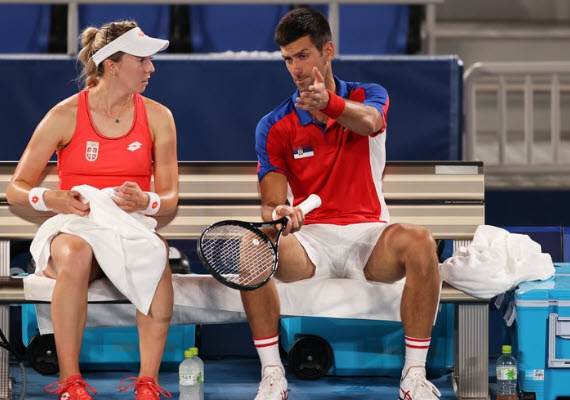 Novak Djokovic And Nina Stojanovic