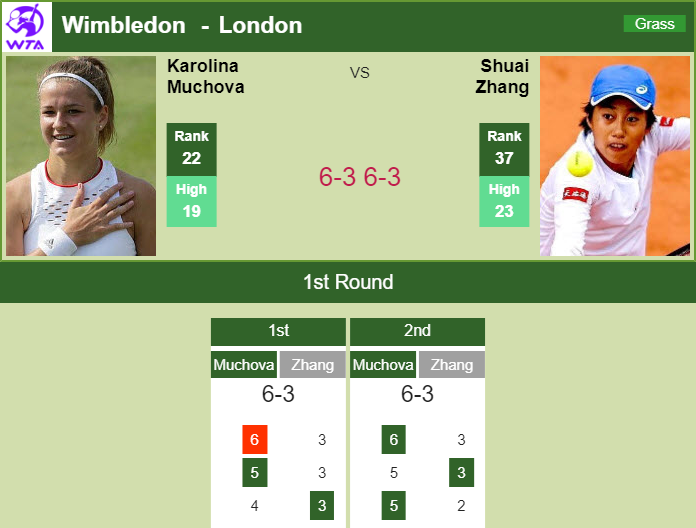Prediction and head to head Karolina Muchova vs. Shuai Zhang