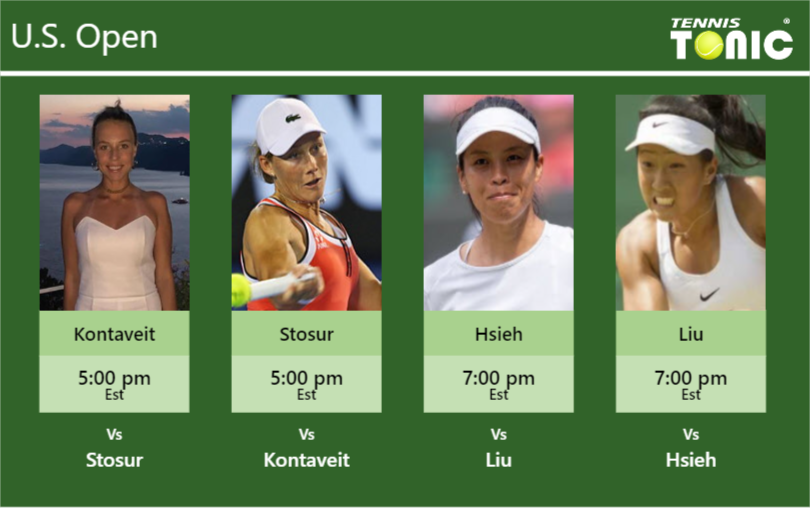 PREDICTION, PREVIEW, H2H: Kontaveit, Stosur, Hsieh and Liu to play on Court 7 on Wednesday – U.S. Open Anett Kontaveit-Samantha Stosur-Su-Wei Hsieh-Claire Liu Stats info