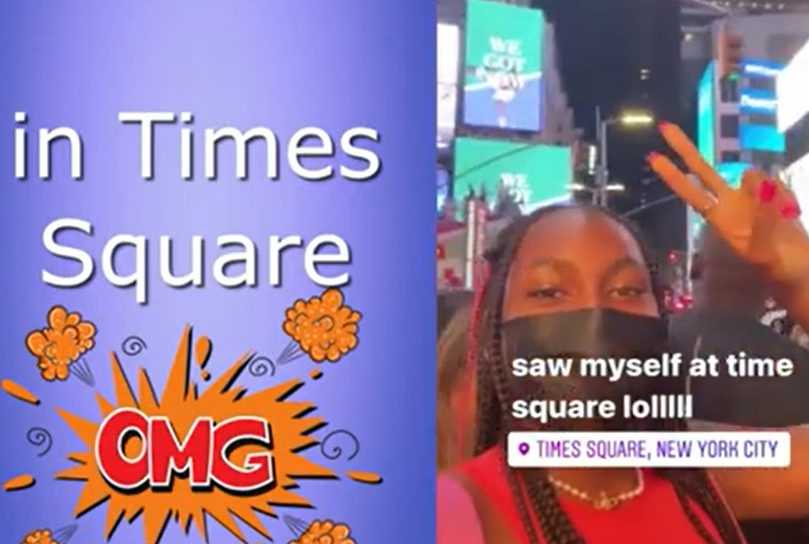Coco Gauff In Times Square Coco Gauff In Times Square