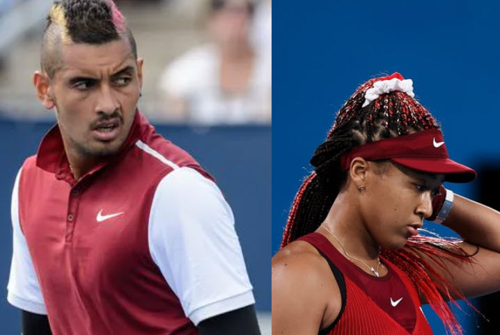 20 TIMES AS BAD. Kyrgios said he was struggling more than Naomi Osaka with mental health issues Nick Kyrgios And Naomi Osaka