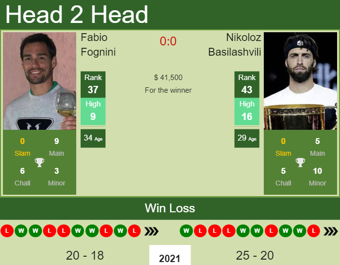 Fabio Fognini vs. Nikoloz Basilashvili Western & Southern Open