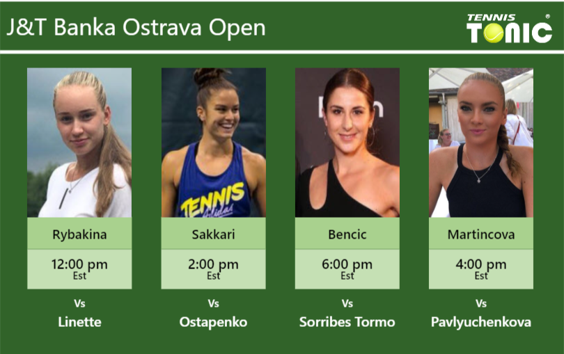 Elena Rybakina-Maria Sakkari-Belinda Bencic-Tereza Martincova Stats info