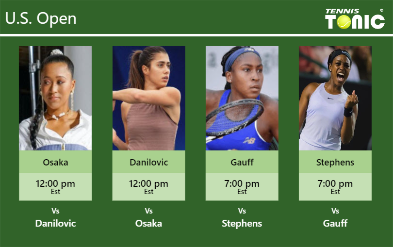 Naomi Osaka-Olga Danilovic-Cori Gauff-Sloane Stephens Stats info
