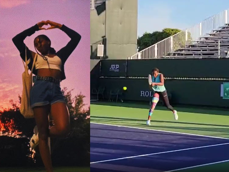 Coco Gauff Training In Idnian Wells Coco Gauff Training In Idnian Wells