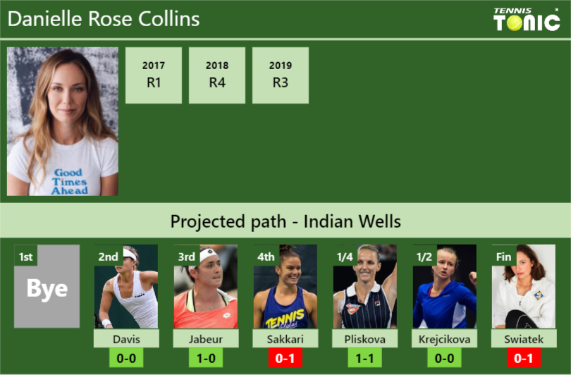 Danielle Rose Collins Stats info
