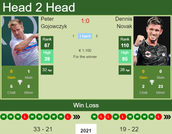 Dennis Novak vs. Peter Gojowczyk the Mouilleron