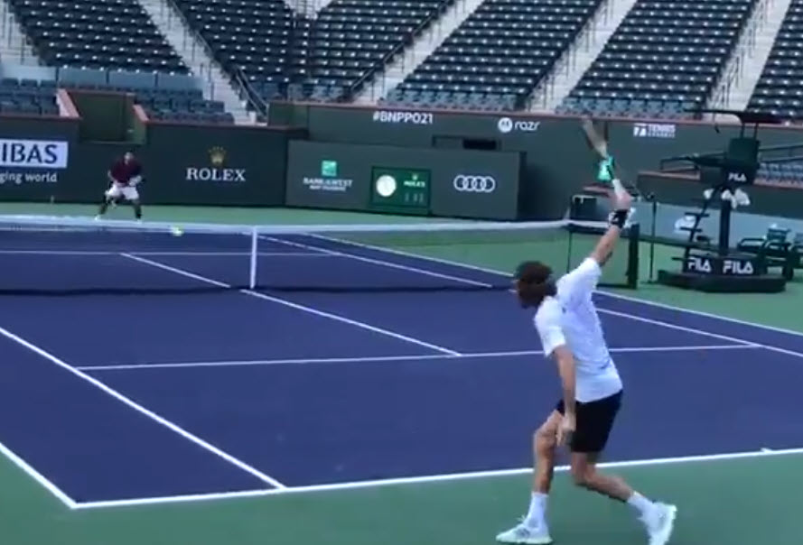 Tsitsipas Training With Kukushkin Tsitsipas Training With Kukushkin