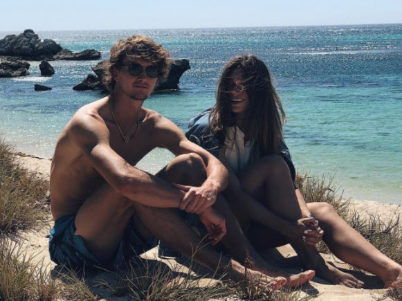 Zverev And Girlfriend Olya Sharipova