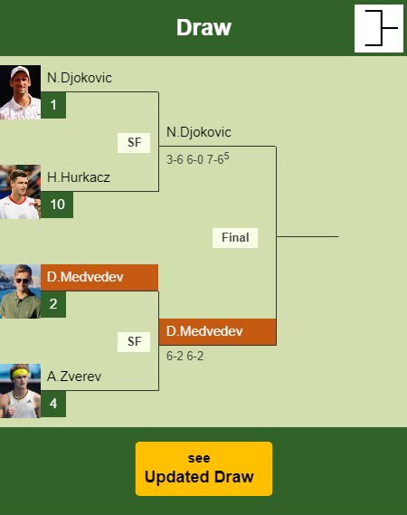 Daniil Medvedev Draw info