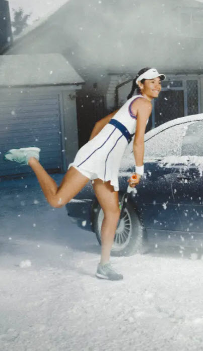 Emma Raducanu Playing In The Snow