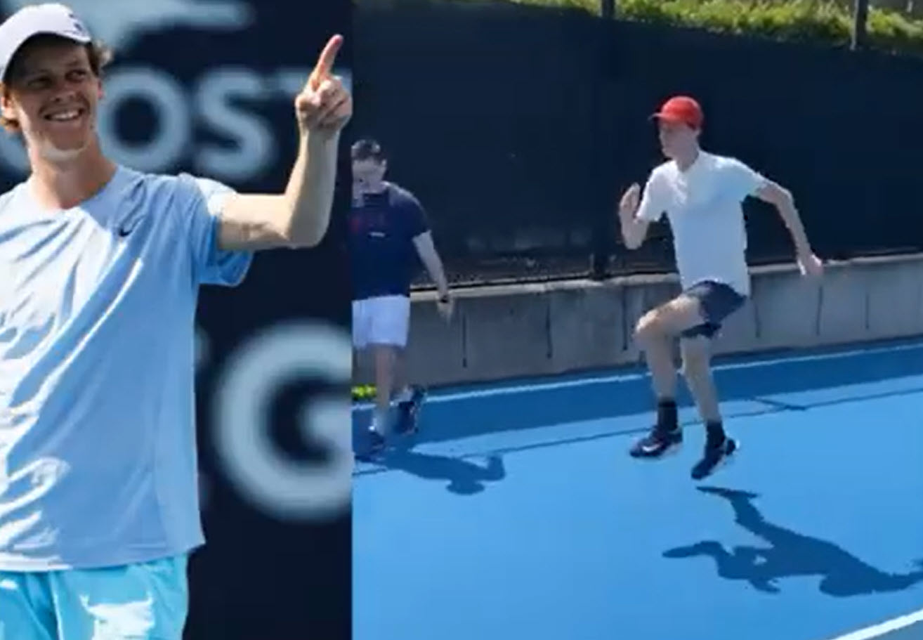 Jannik Sinner trains before playing the ATP Cup in Sydney