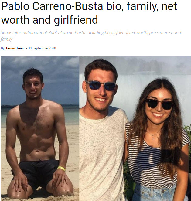 Pablo Carreno Busta And His Girlfriend Claudia