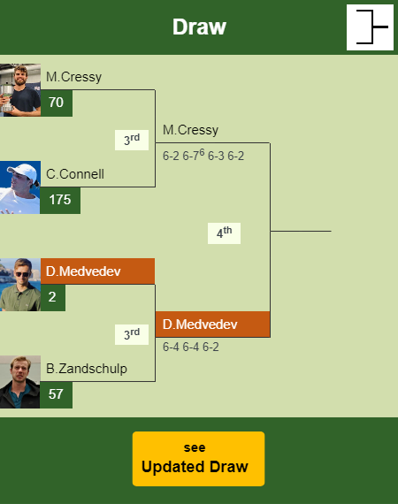 Daniil Medvedev Draw info