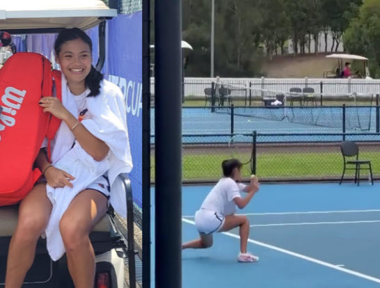 Raducanu Training In Sydney