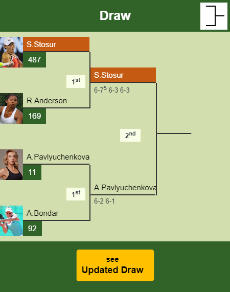 Samantha Stosur Draw info