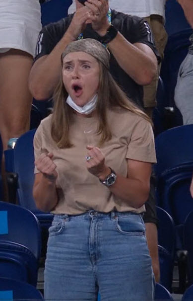 Svitolina During Monfils Match Vs Berrettini
