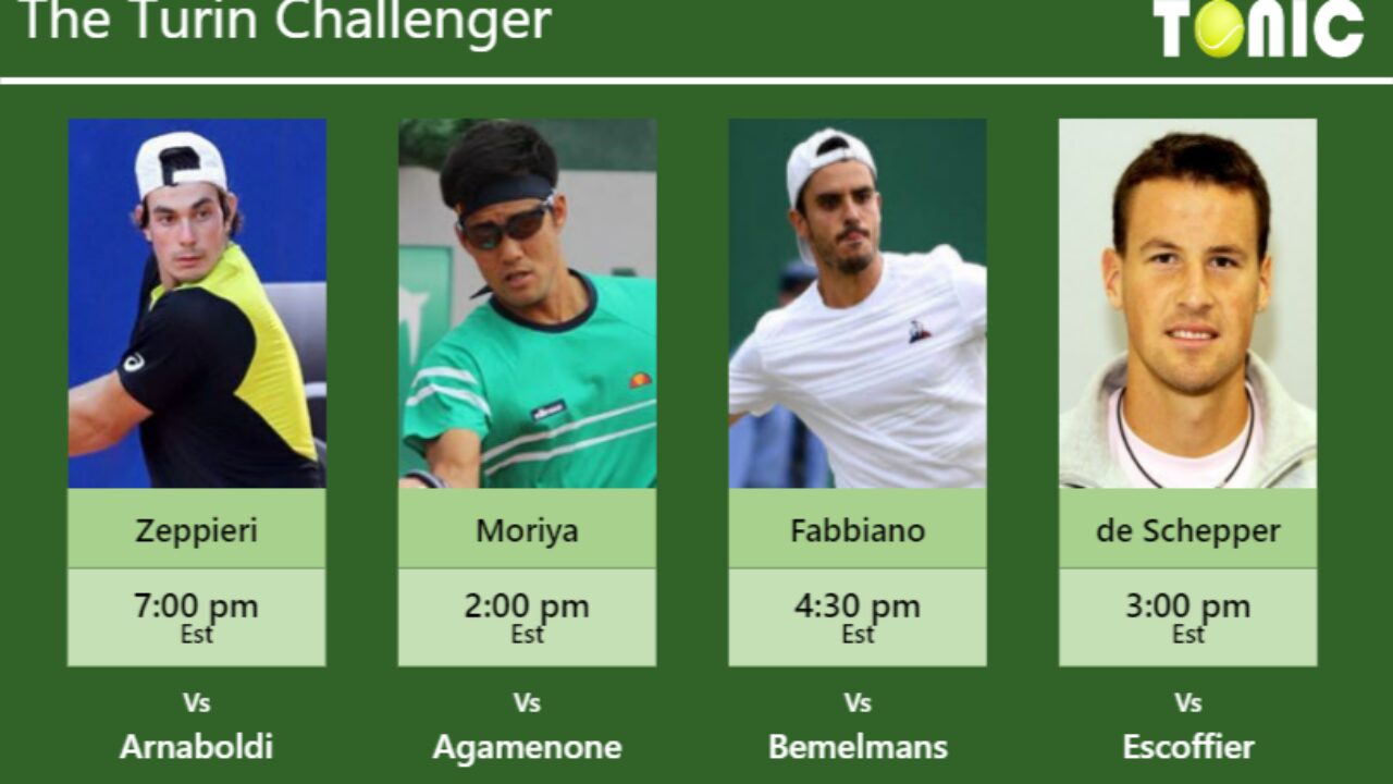PREDICTION, PREVIEW, H2H Zeppieri, Moriya, Fabbiano and de Schepper to play on CENTER COURT on Monday - Turin Challenger - Tennis Tonic
