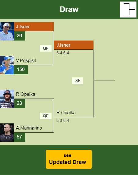 John Isner Draw info