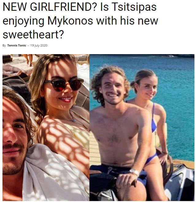 Stefanos Tsitsipas And His Girlfriend Theodora Petalas