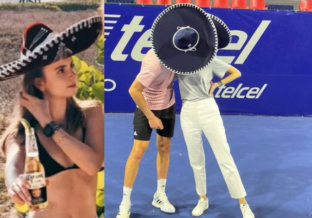 Stefanos Tsitsipas Kissing His Girlfriend In Acapulco